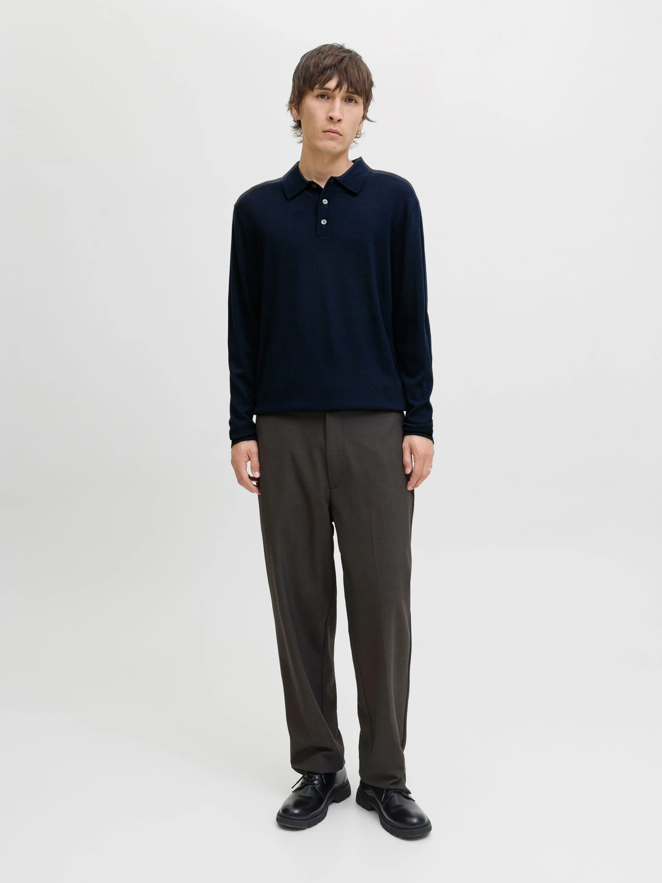 Футболки и поло JACK & JONES BLAMERINO KNIT POLO модель 12281757_Night Sky Футболки и поло JACK & JONES BLAMERINO KNIT POLO модель 12281757_Night Sky Фото