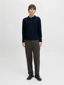 Футболки и поло JACK & JONES BLAMERINO KNIT POLO модель 12281757_Night Sky Фото