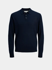 Футболки и поло JACK & JONES BLAMERINO KNIT POLO модель 12281757_Night Sky Фото