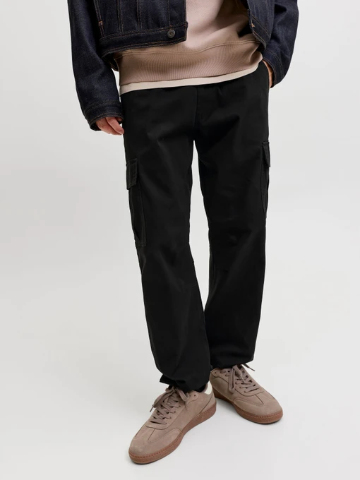 Штани JACK & JONES KANE DYLAN CUFFED CARGO модель 12289589_Black Фото