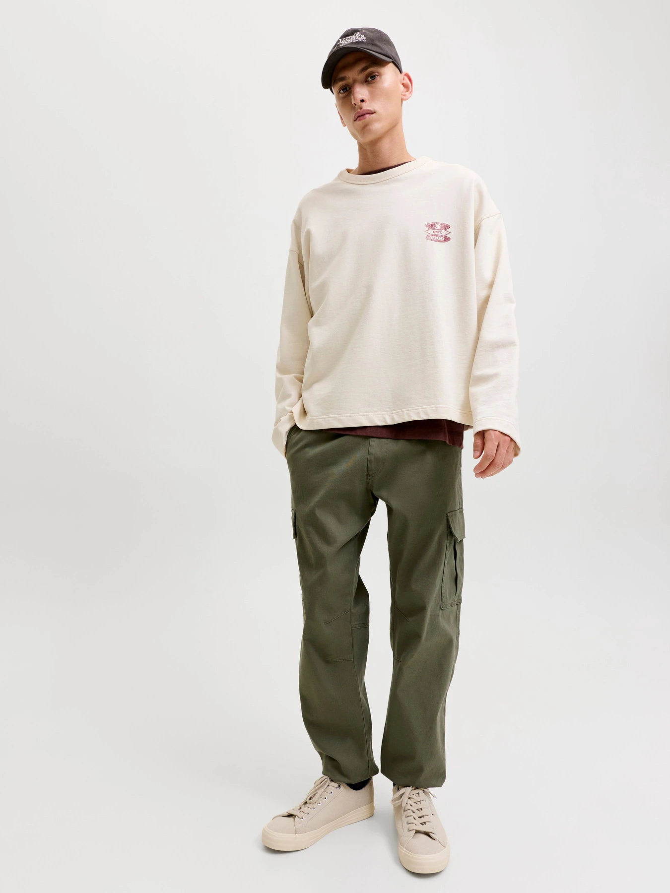 Штани JACK & JONES KANE DYLAN CUFFED CARGO модель 12289589_Olive Night Фото