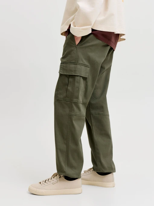 Штани JACK & JONES KANE DYLAN CUFFED CARGO модель 12289589_Olive Night Фото
