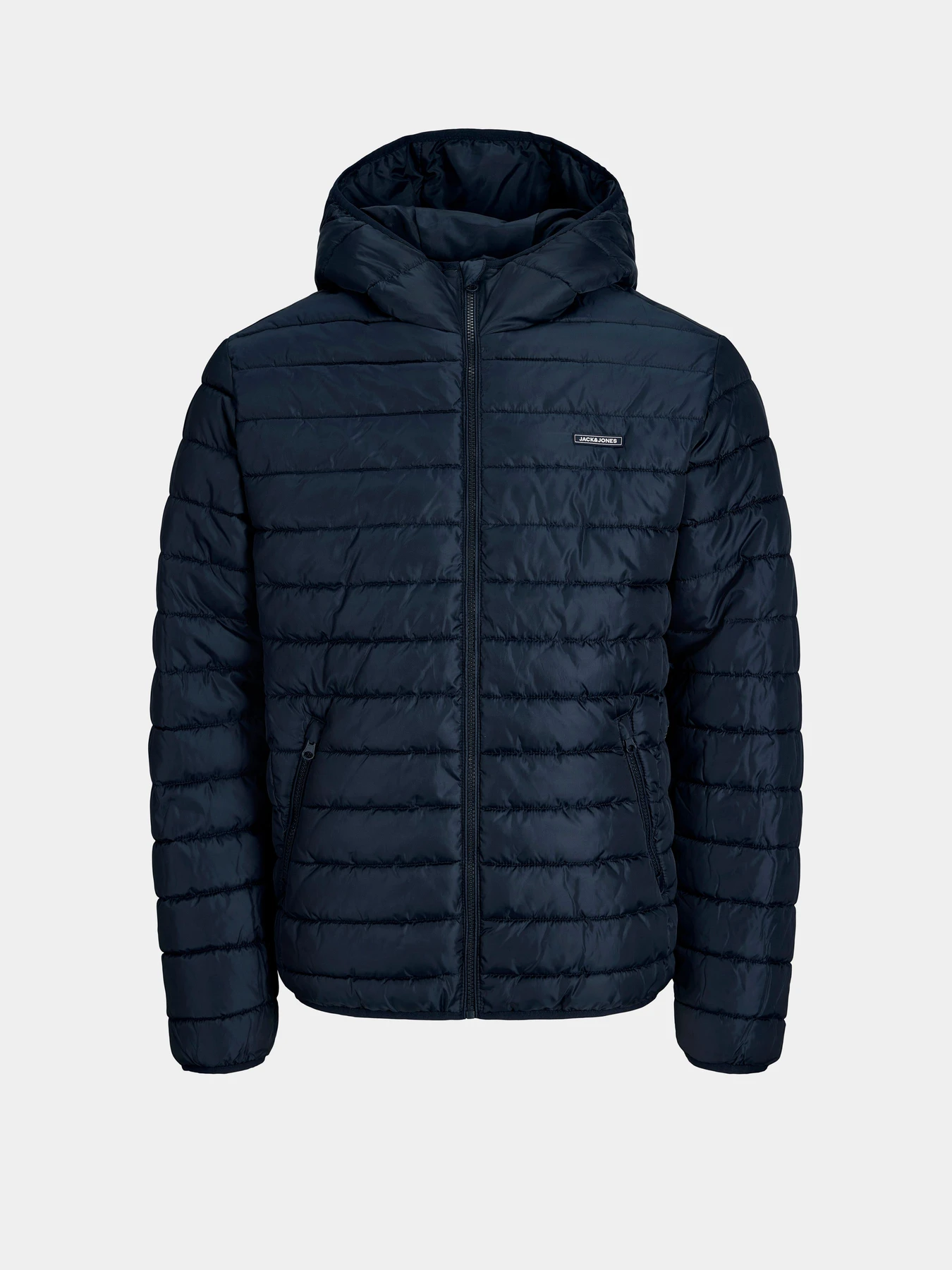 Куртки и дубленки JACK & JONES ELVIS LIGHT PUFFER HOOD модель 12299198_Navy Blazer Фото