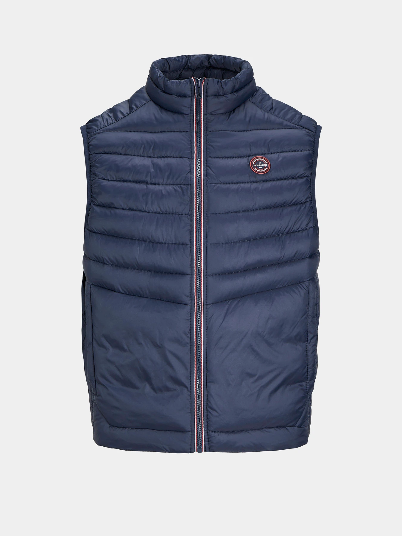 Куртки и дубленки JACK & JONES SPRINT BODYWARMER COLLAR модель 12258457_Navy Blazer TRUE RED STITC Фото