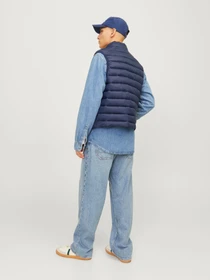 Куртки и дубленки JACK & JONES SPRINT BODYWARMER COLLAR модель 12258457_Navy Blazer TRUE RED STITC Фото