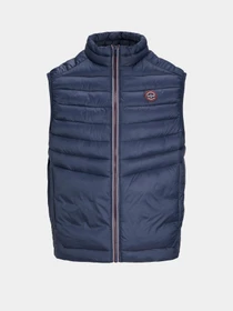 Куртки и дубленки JACK & JONES SPRINT BODYWARMER COLLAR модель 12258457_Navy Blazer TRUE RED STITC Фото