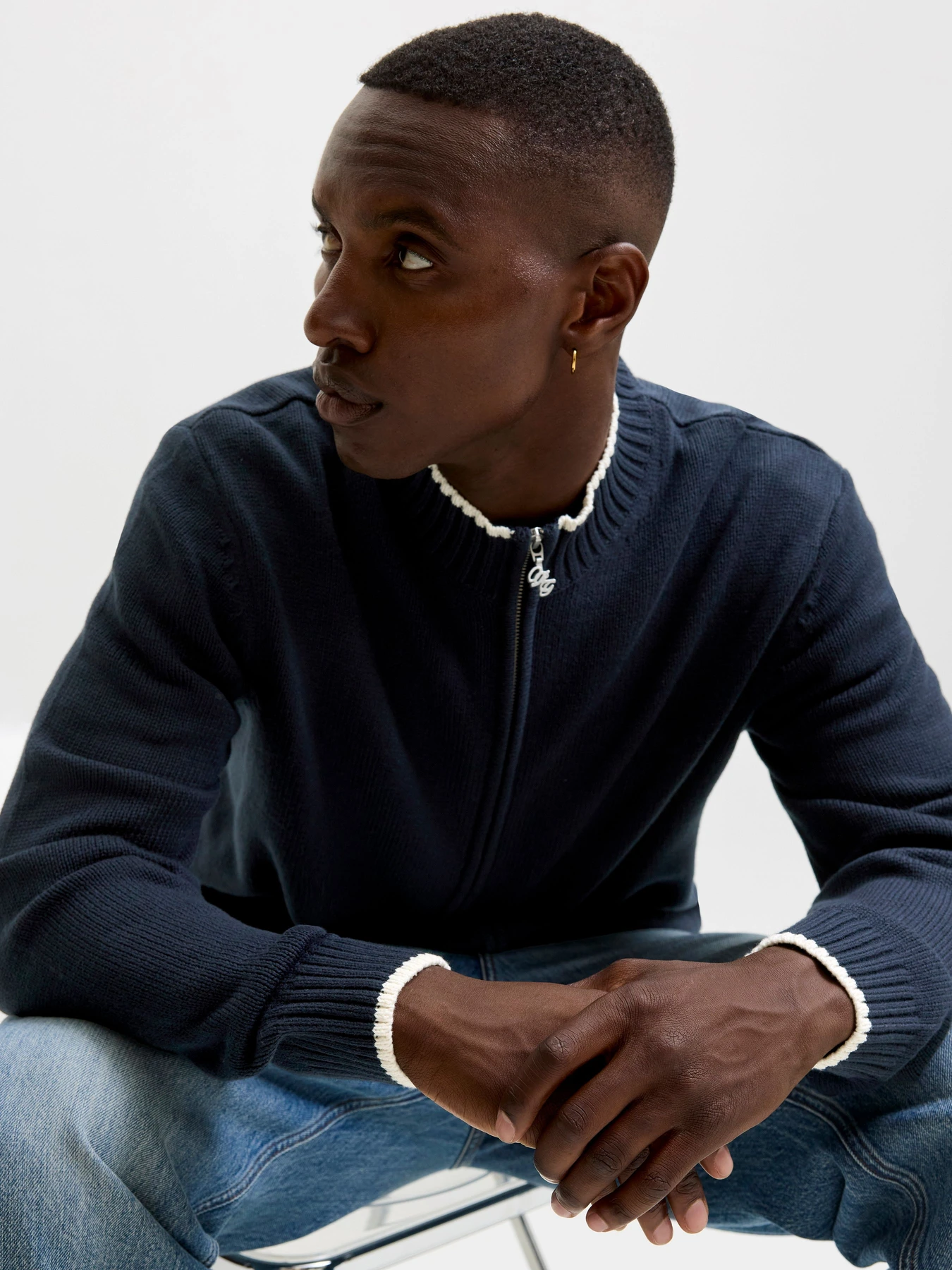 Свитеры и кардиганы JACK & JONES FREDERIKSBERG KNIT ZIP CARDIGA модель 12300035_Sky Captain Свитеры и кардиганы JACK & JONES FREDERIKSBERG KNIT ZIP CARDIGA модель 12300035_Sky Captain Фото