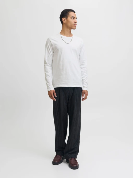 Бавовняний Чоловічий Лонгслів JACK & JONES ORGANIC BASIC TEE LS O-NECK фото 2