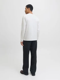 Худи и свитшоты JACK & JONES ORGANIC BASIC TEE LS O-NECK модель 12279538_White Фото