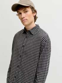 Рубашки JACK & JONES CARTER CHECK SHIRT LS модель 12298743_Black Фото