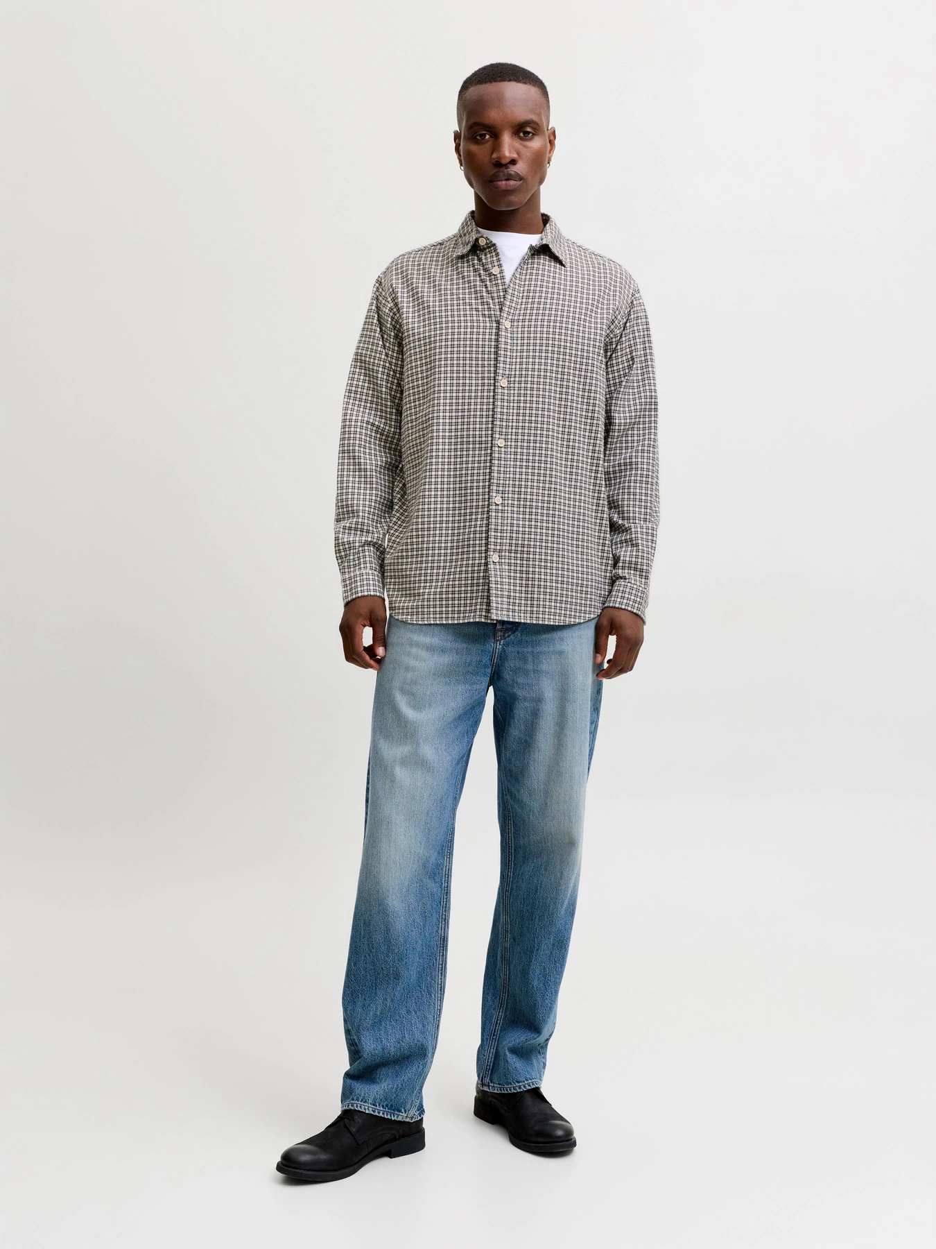Рубашки JACK & JONES CARTER CHECK SHIRT LS модель 12298743_Cloud Dancer Рубашки JACK & JONES CARTER CHECK SHIRT LS модель 12298743_Cloud Dancer Фото