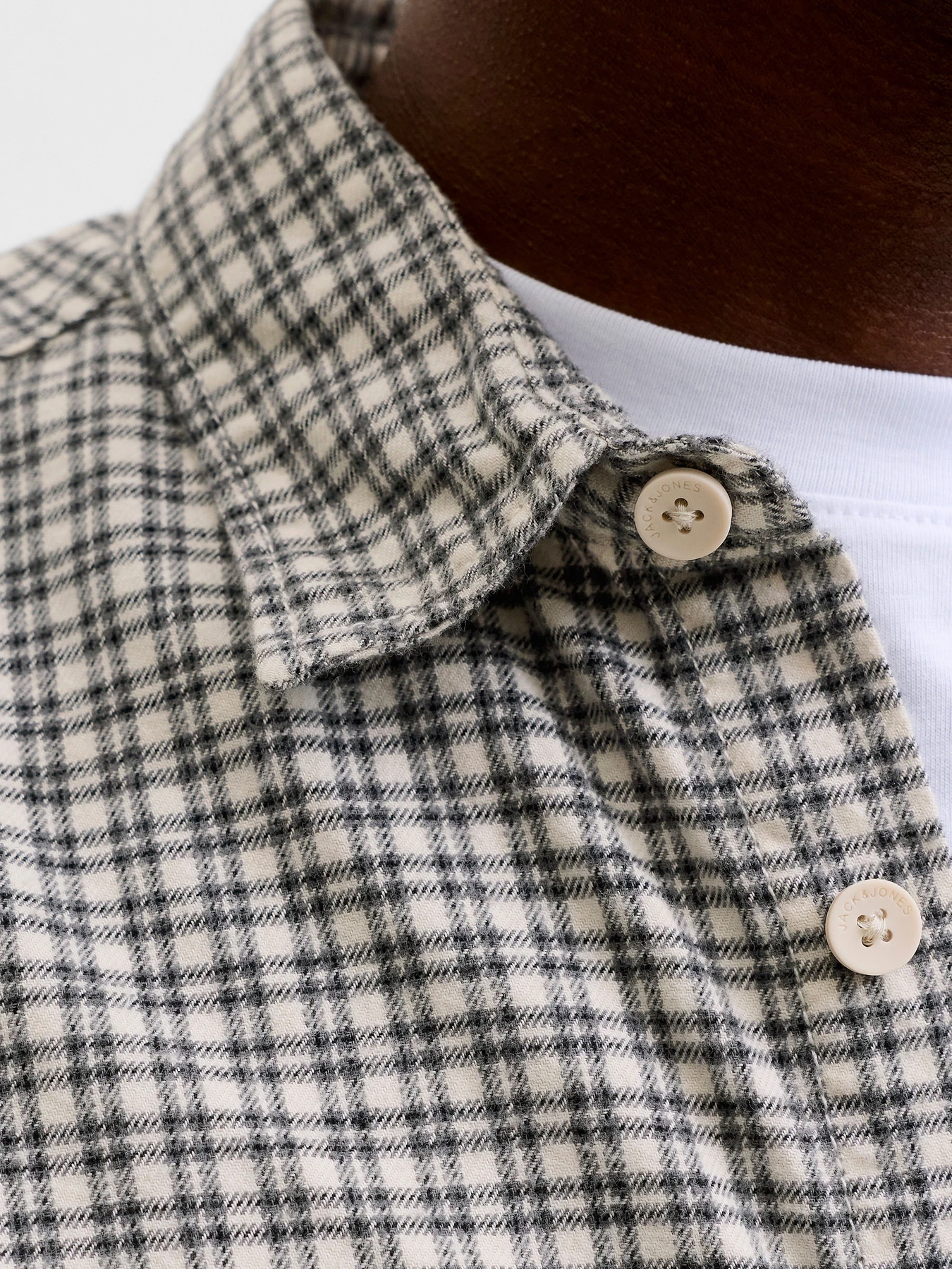 Рубашки JACK & JONES CARTER CHECK SHIRT LS модель 12298743_Cloud Dancer Рубашки JACK & JONES CARTER CHECK SHIRT LS модель 12298743_Cloud Dancer Фото