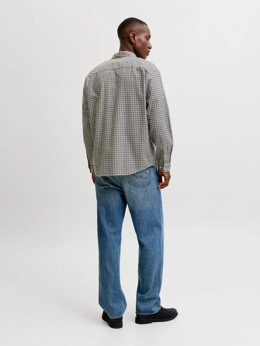 Бавовняна Чоловіча Сорочка в клітинку JACK & JONES CARTER CHECK SHIRT LS фото 3