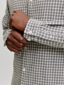 Рубашки JACK & JONES CARTER CHECK SHIRT LS модель 12298743_Cloud Dancer Фото