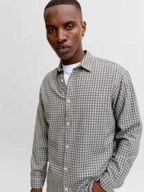 Рубашки JACK & JONES CARTER CHECK SHIRT LS модель 12298743_Cloud Dancer Фото