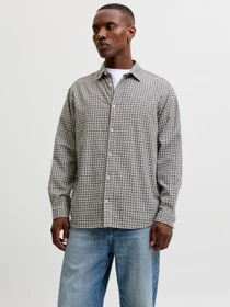 Рубашки JACK & JONES CARTER CHECK SHIRT LS модель 12298743_Cloud Dancer Фото