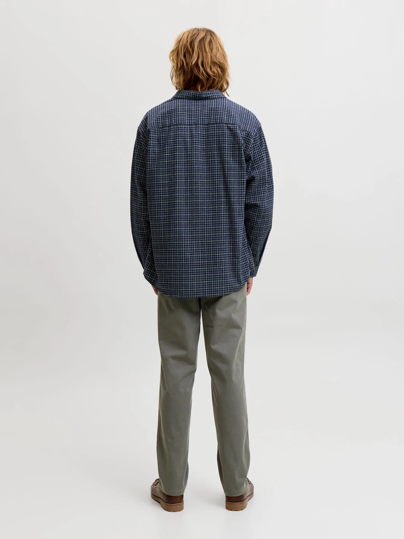 Рубашки JACK & JONES CARTER CHECK SHIRT LS модель 12298743_Navy Blazer Фото