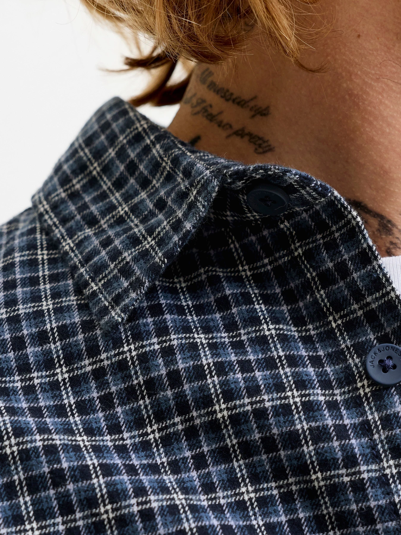 Рубашки JACK & JONES CARTER CHECK SHIRT LS модель 12298743_Navy Blazer Фото