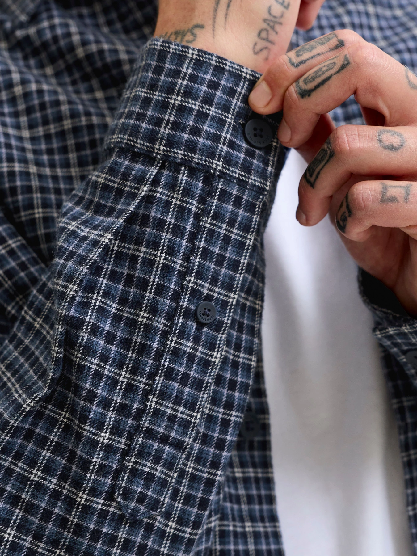 Рубашки JACK & JONES CARTER CHECK SHIRT LS модель 12298743_Navy Blazer Фото