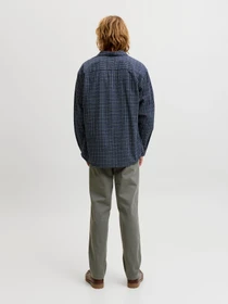 Рубашки JACK & JONES CARTER CHECK SHIRT LS модель 12298743_Navy Blazer Фото