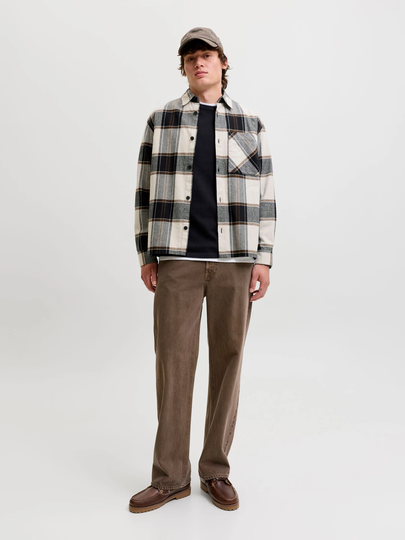 Рубашки JACK & JONES JACKSON OVERSHIRT LS модель 12300088_Cloud Dancer CHECK Фото