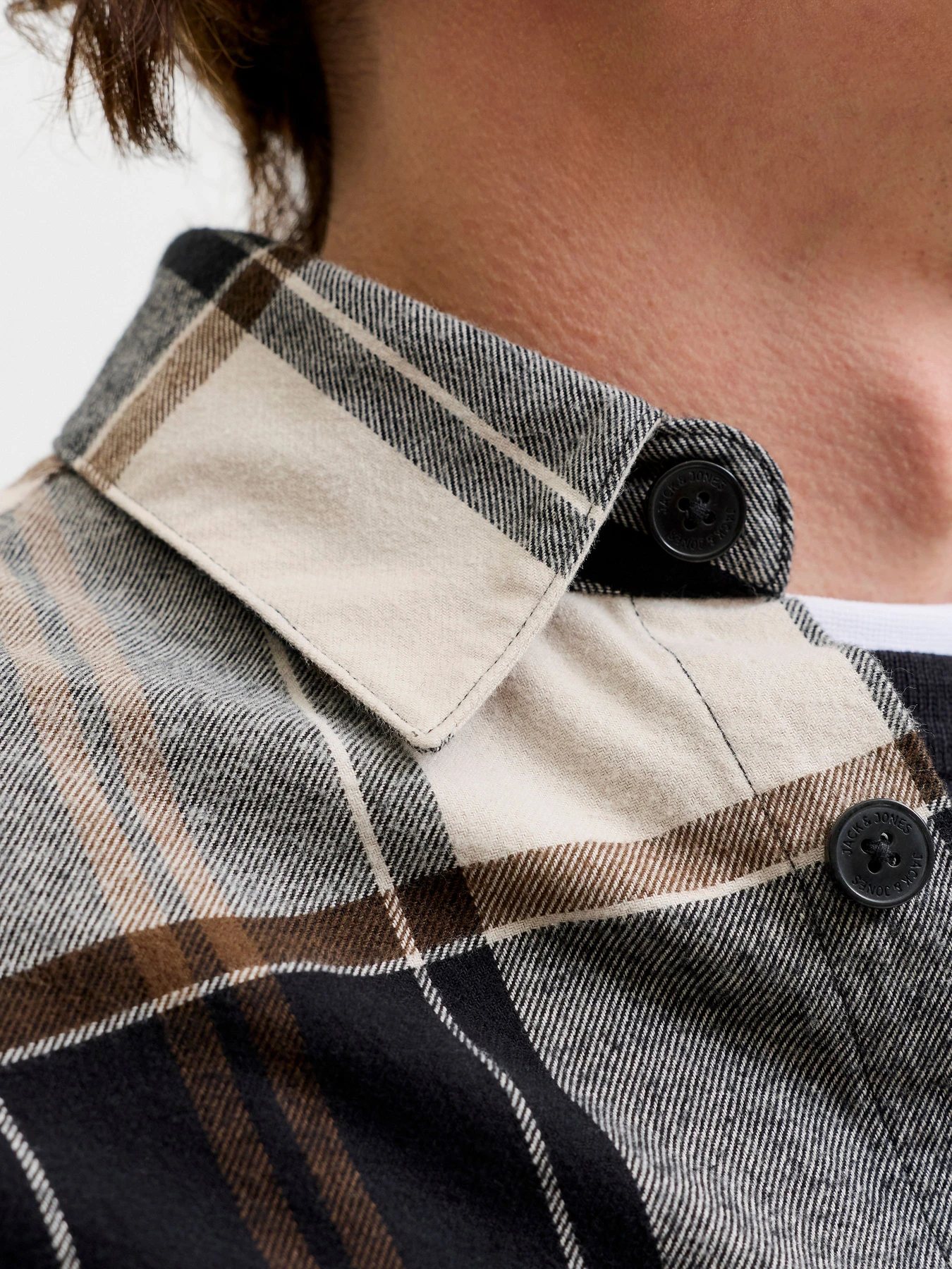 Рубашки JACK & JONES JACKSON OVERSHIRT LS модель 12300088_Cloud Dancer CHECK Фото