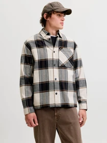 Рубашки JACK & JONES JACKSON OVERSHIRT LS модель 12300088_Cloud Dancer CHECK Фото