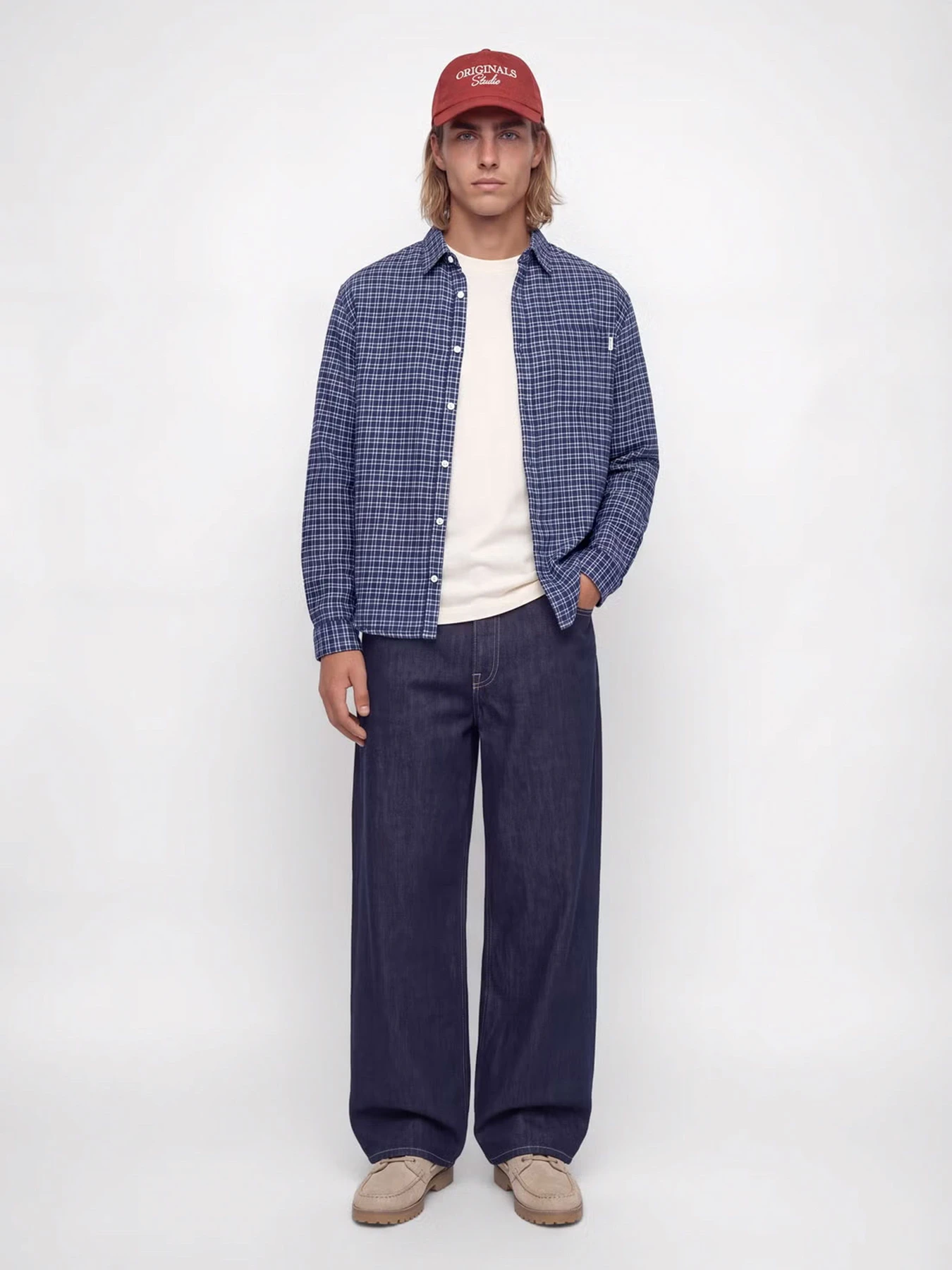 Рубашки JACK & JONES FREDERIKSBERG FLANNEL SHIRT L/ модель 12301088_Antique White CHECKS Рубашки JACK & JONES FREDERIKSBERG FLANNEL SHIRT L/ модель 12301088_Antique White CHECKS Фото