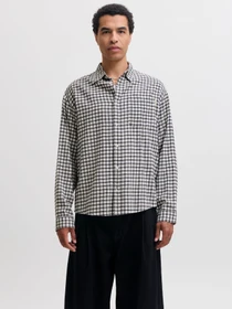 Рубашки JACK & JONES FREDERIKSBERG FLANNEL SHIRT L/ модель 12301088_Antique White CHECKS Фото
