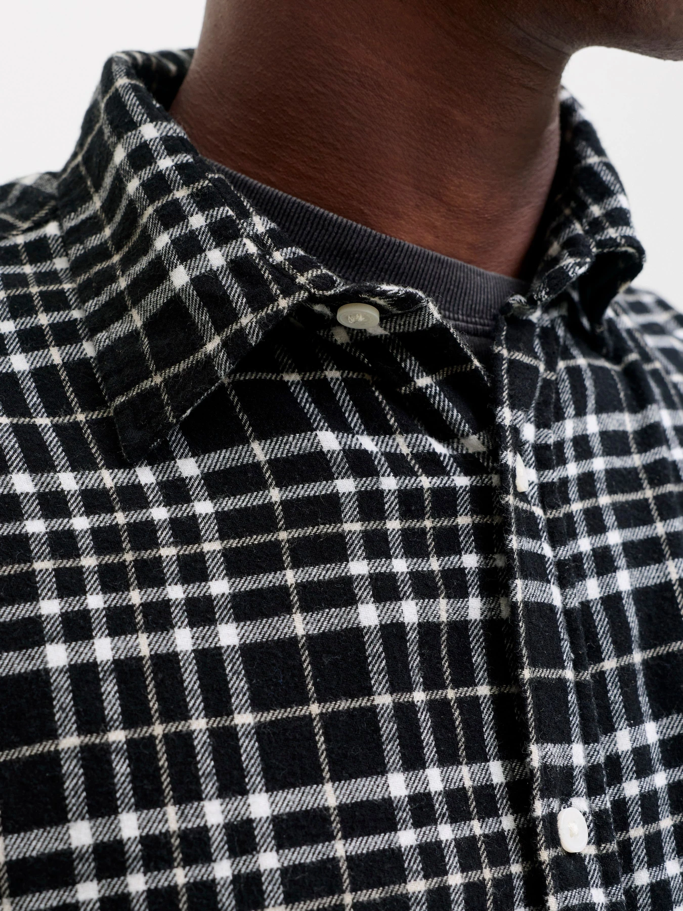 Рубашки JACK & JONES FREDERIKSBERG FLANNEL SHIRT L/ модель 12301088_Black CHECKS Рубашки JACK & JONES FREDERIKSBERG FLANNEL SHIRT L/ модель 12301088_Black CHECKS Фото
