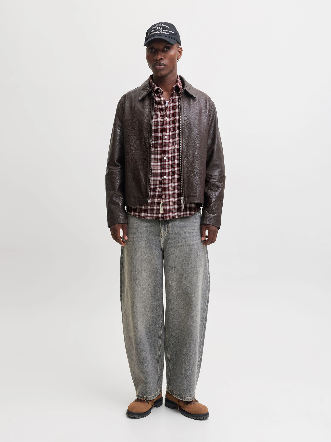 Сорочки JACK & JONES FREDERIKSBERG FLANNEL SHIRT L/ модель 12301088_Chocolate Truffle CHECKS Фото