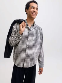 Рубашки JACK & JONES FREDERIKSBERG FLANNEL SHIRT L/ модель 12301088_Crown Blue CHECKS Фото