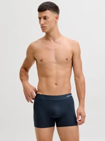 Нижнее белье JACK & JONES BASIC BAMBOO TRUNKS модель 12198852_Forest Night Black - Navy Фото