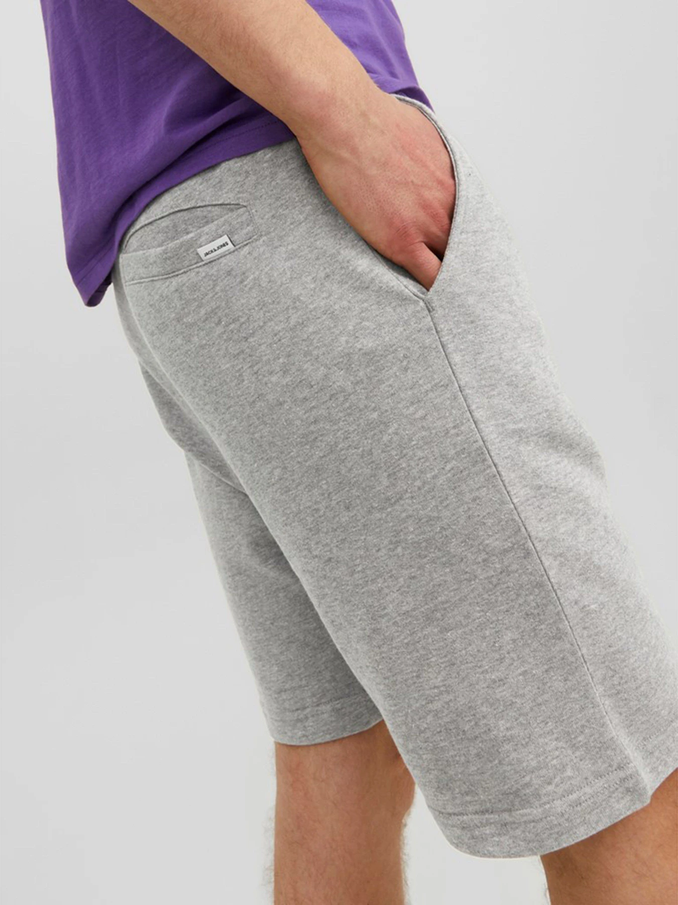 Шорты JACK & JONES модель 12228647_Light Grey Melange Фото