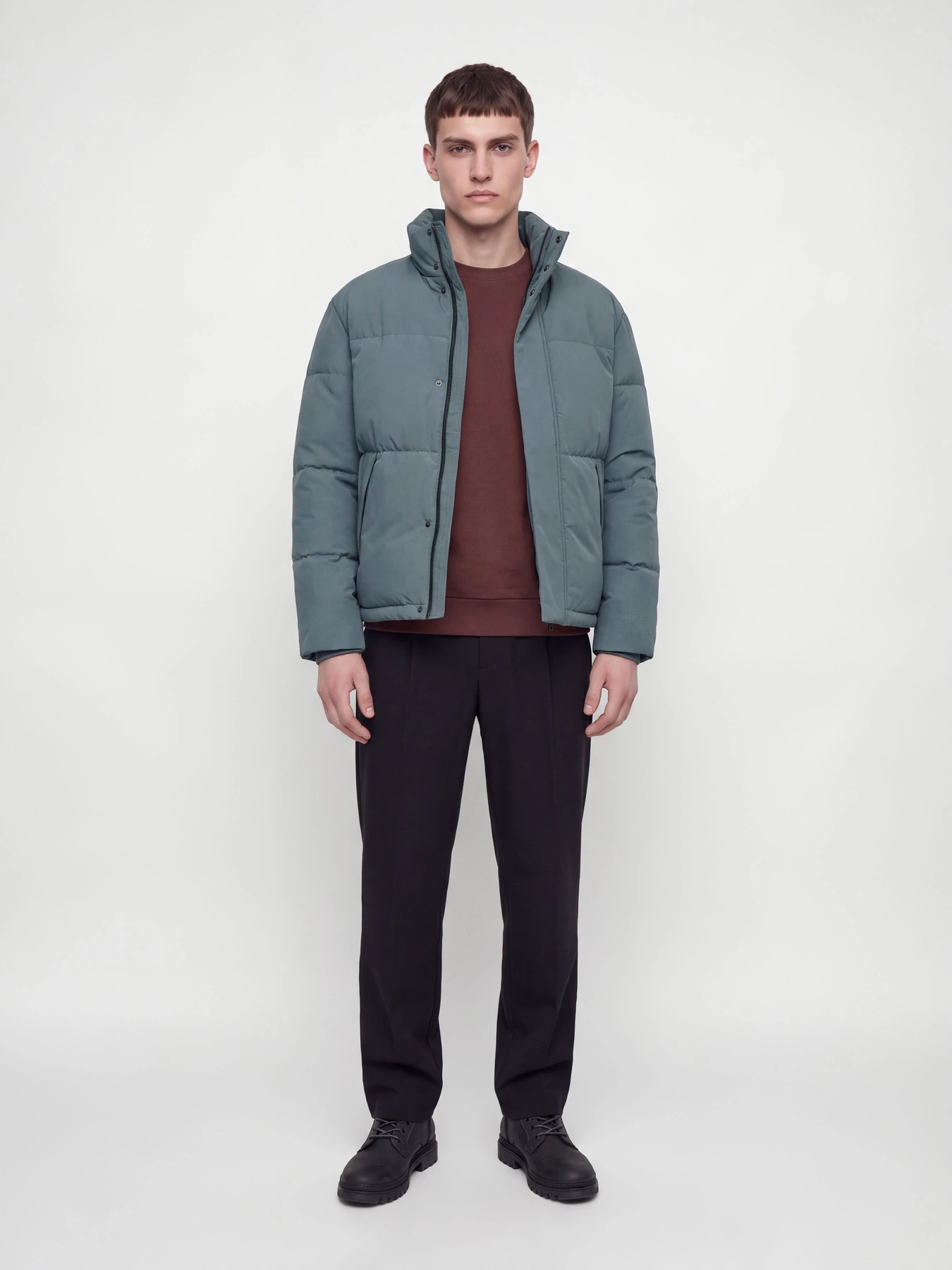 Куртки та дублянки JACK & JONES SOHO PUFFER COLLAR модель 12298861_Turbulence Куртки та дублянки JACK & JONES SOHO PUFFER COLLAR модель 12298861_Turbulence Фото