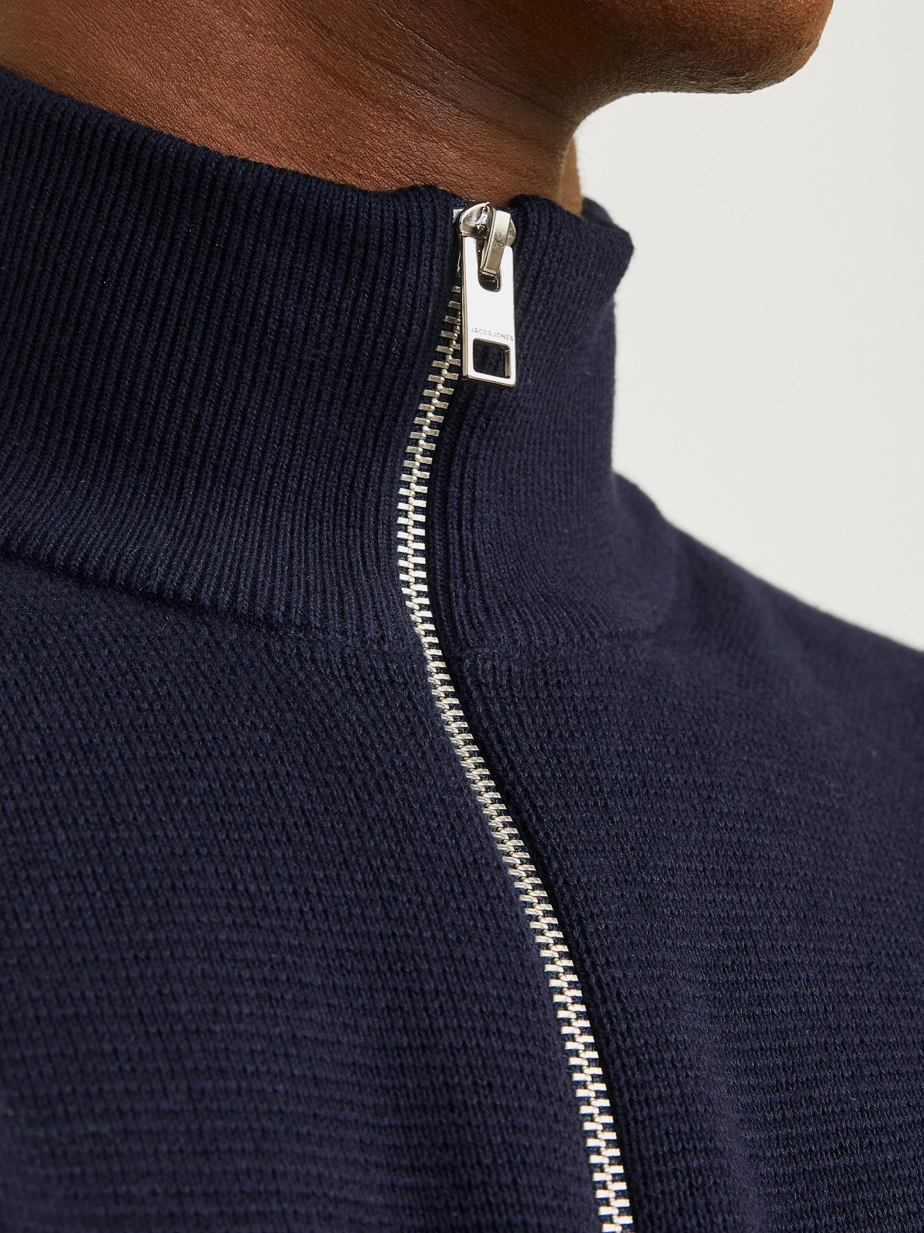 Свитеры и кардиганы JACK & JONES BLAMILANO STITCH KNIT HALF ZIP модель 12259664_Night Sky Фото