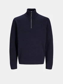Свитеры и кардиганы JACK & JONES BLAMILANO STITCH KNIT HALF ZIP модель 12259664_Night Sky Фото