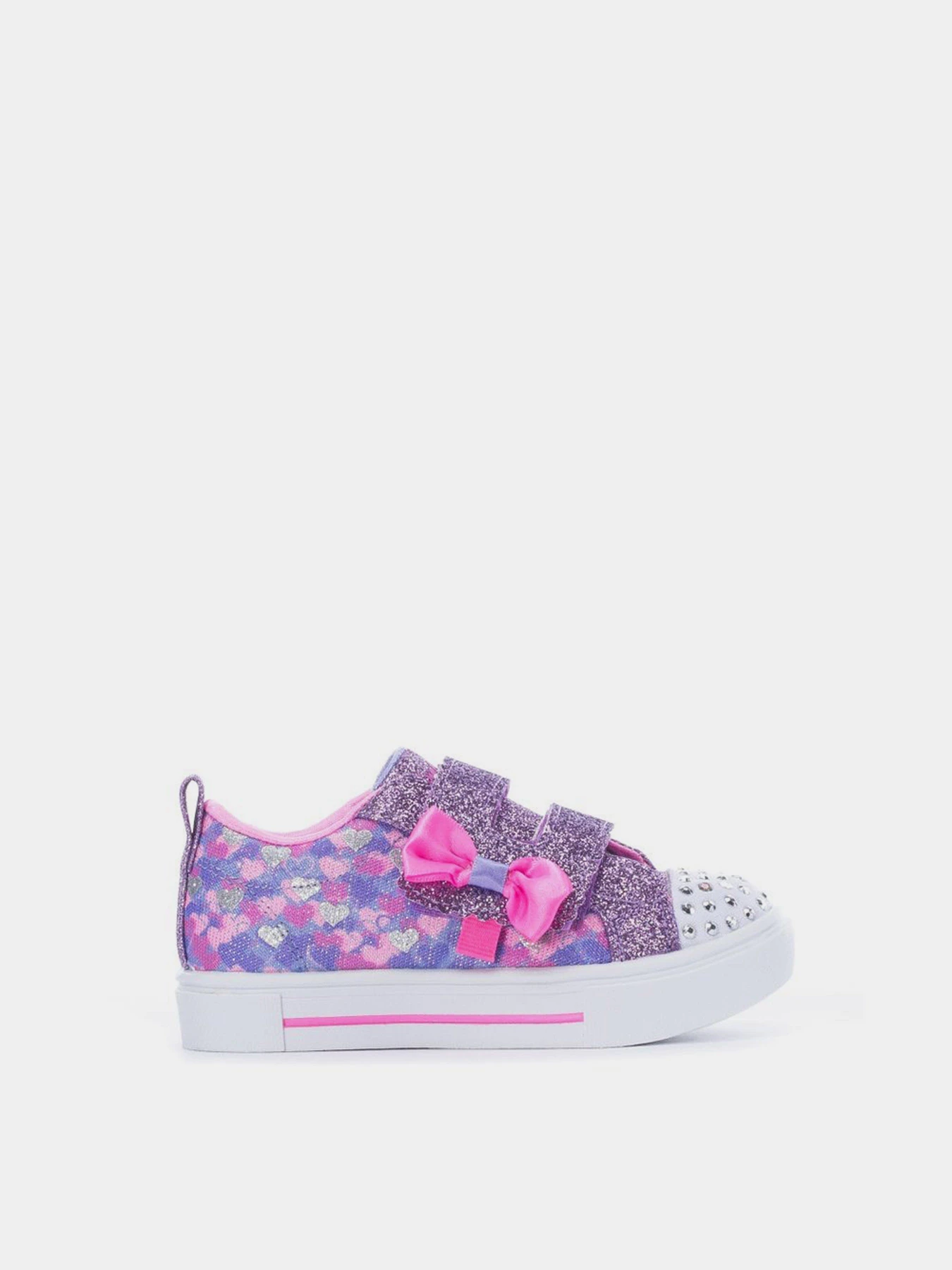 Кеды Skechers Twinkle Toes Lighted - Twinkle Sparks and Hearts модель 314799N PRMT Фото