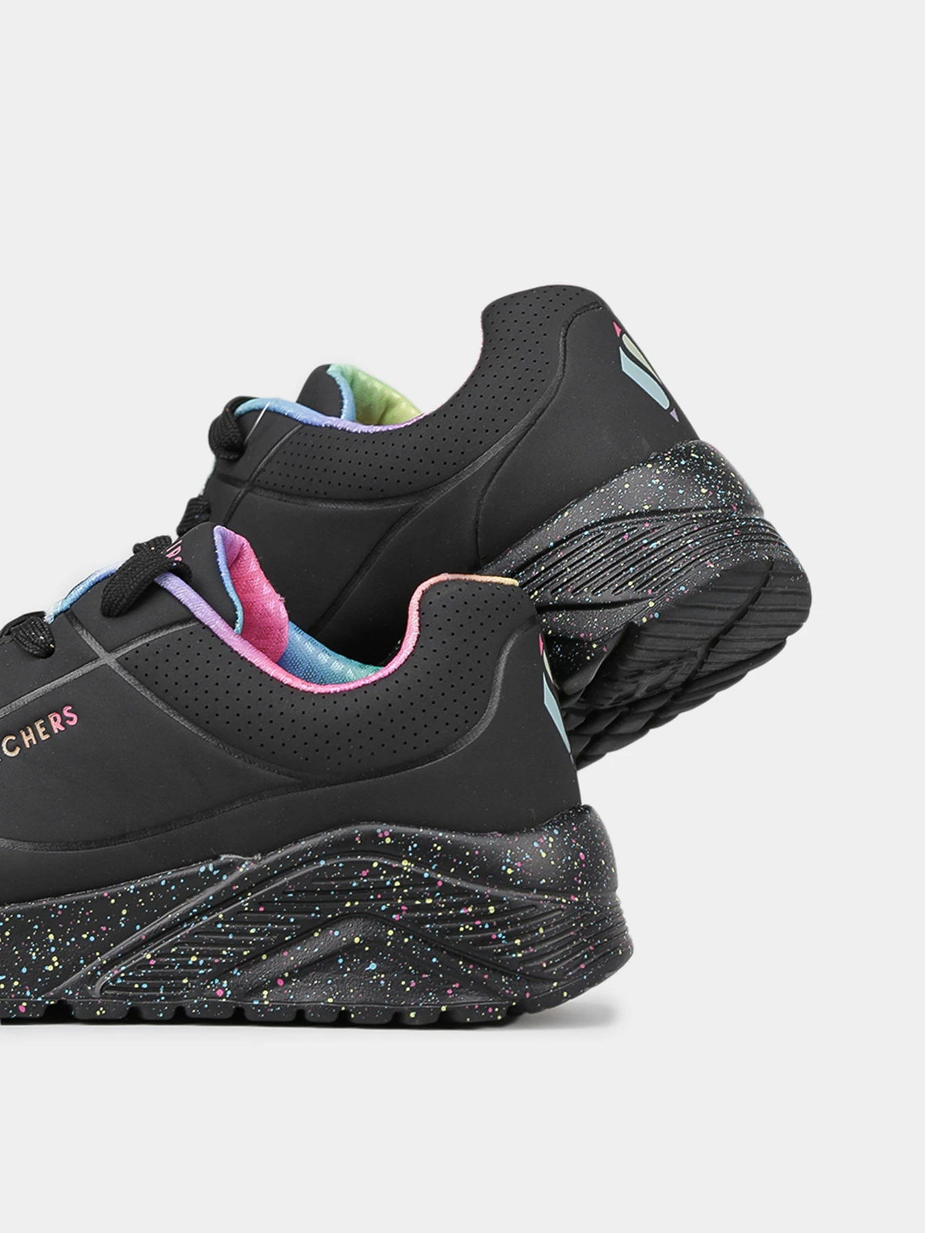 Кросівки Skechers Uno Lite - Rainbow Speck модель 310456L BKMT Кросівки Skechers Uno Lite - Rainbow Speck модель 310456L BKMT Фото