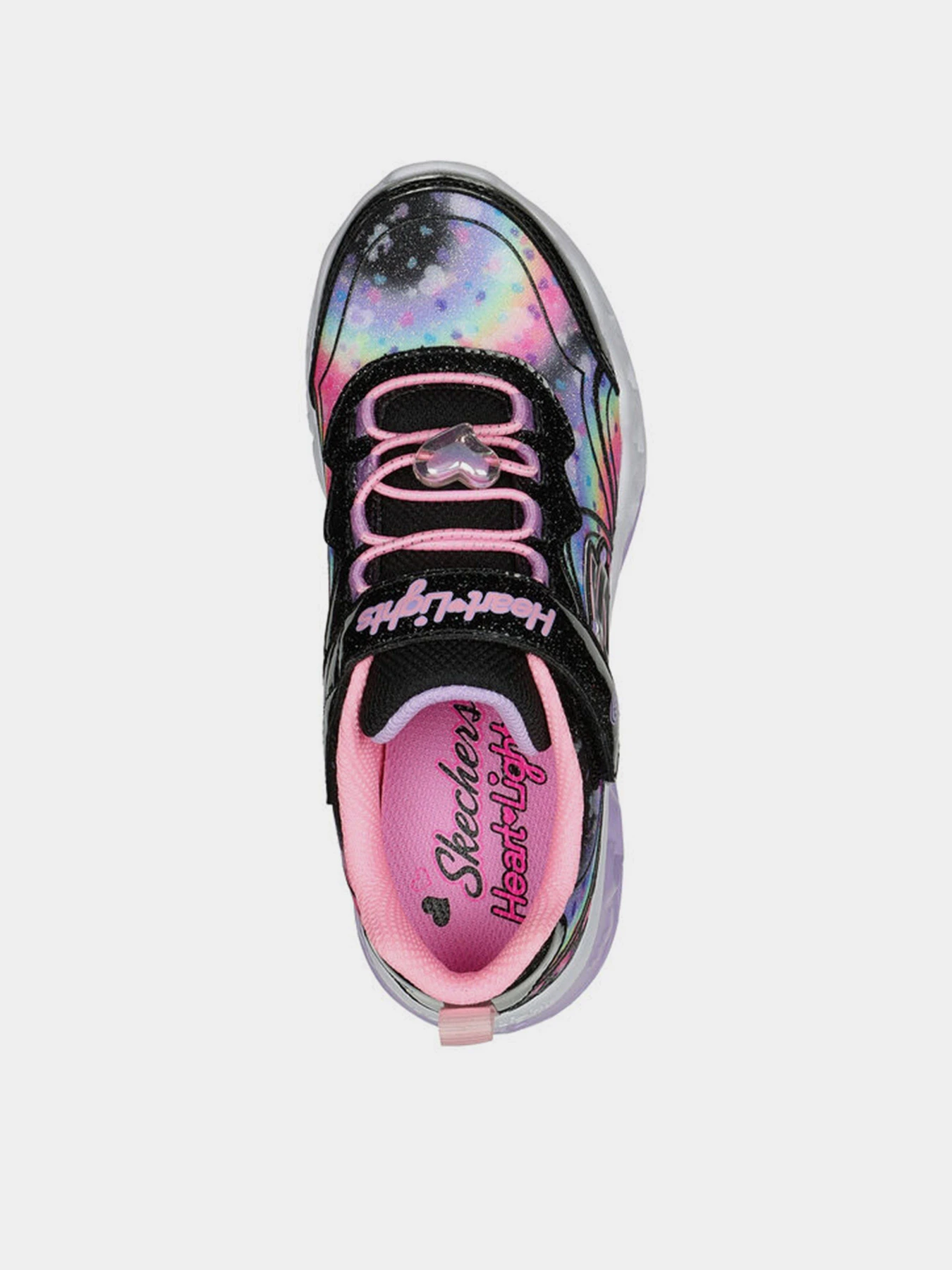 Кросівки Skechers Flutter Heart Lights - Groovy Swirl модель 303253L BKPK Кросівки Skechers Flutter Heart Lights - Groovy Swirl модель 303253L BKPK Фото