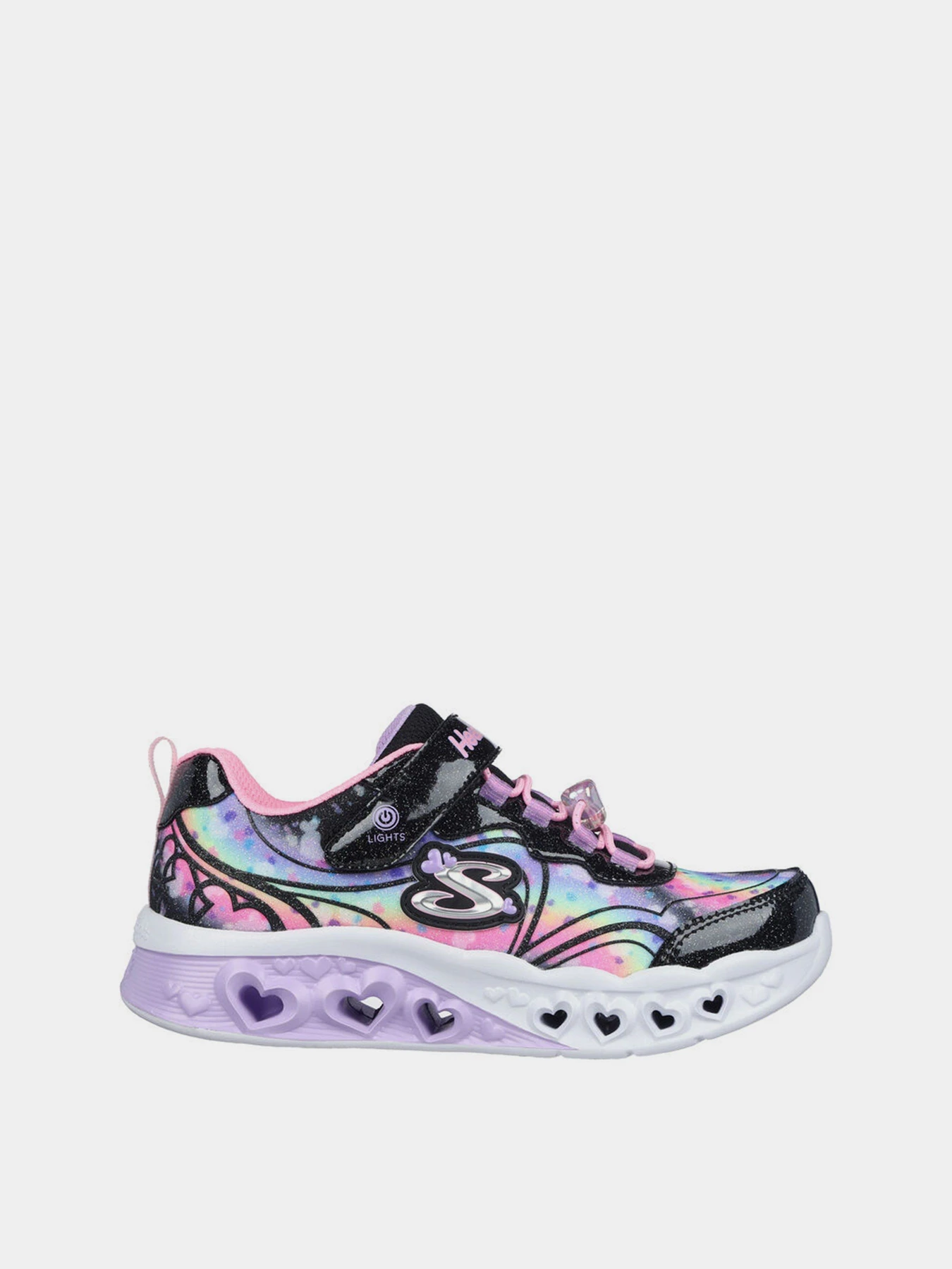 Кросівки Skechers Flutter Heart Lights - Groovy Swirl модель 303253L BKPK Кросівки Skechers Flutter Heart Lights - Groovy Swirl модель 303253L BKPK Фото