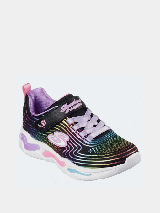 Кроссовки Skechers S Lights: Wavy Beams модель 302338L BKMT Фото