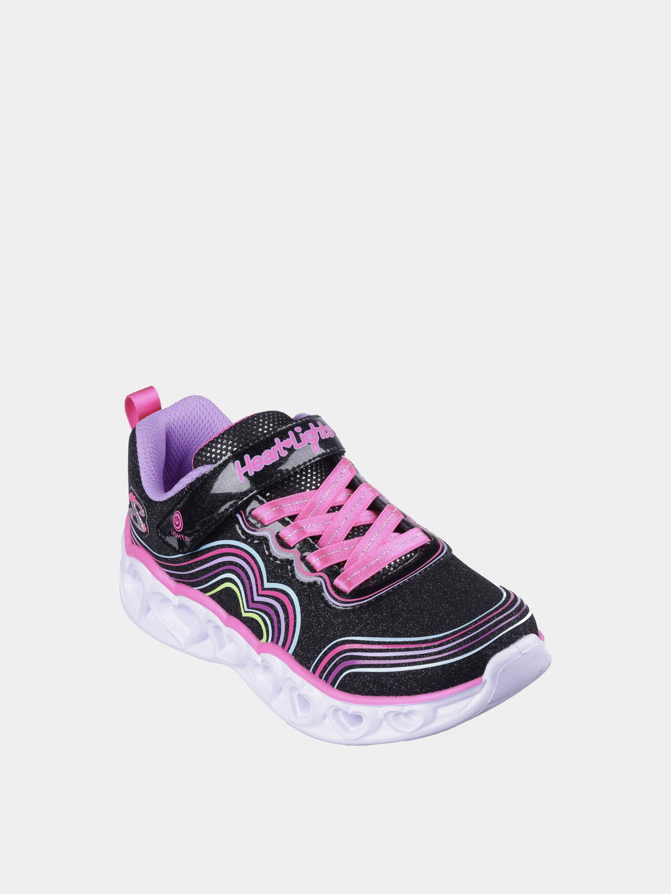 Кроссовки Skechers Heart Lights - Retro Hearts модель 302689L BKMT Кроссовки Skechers Heart Lights - Retro Hearts модель 302689L BKMT Фото
