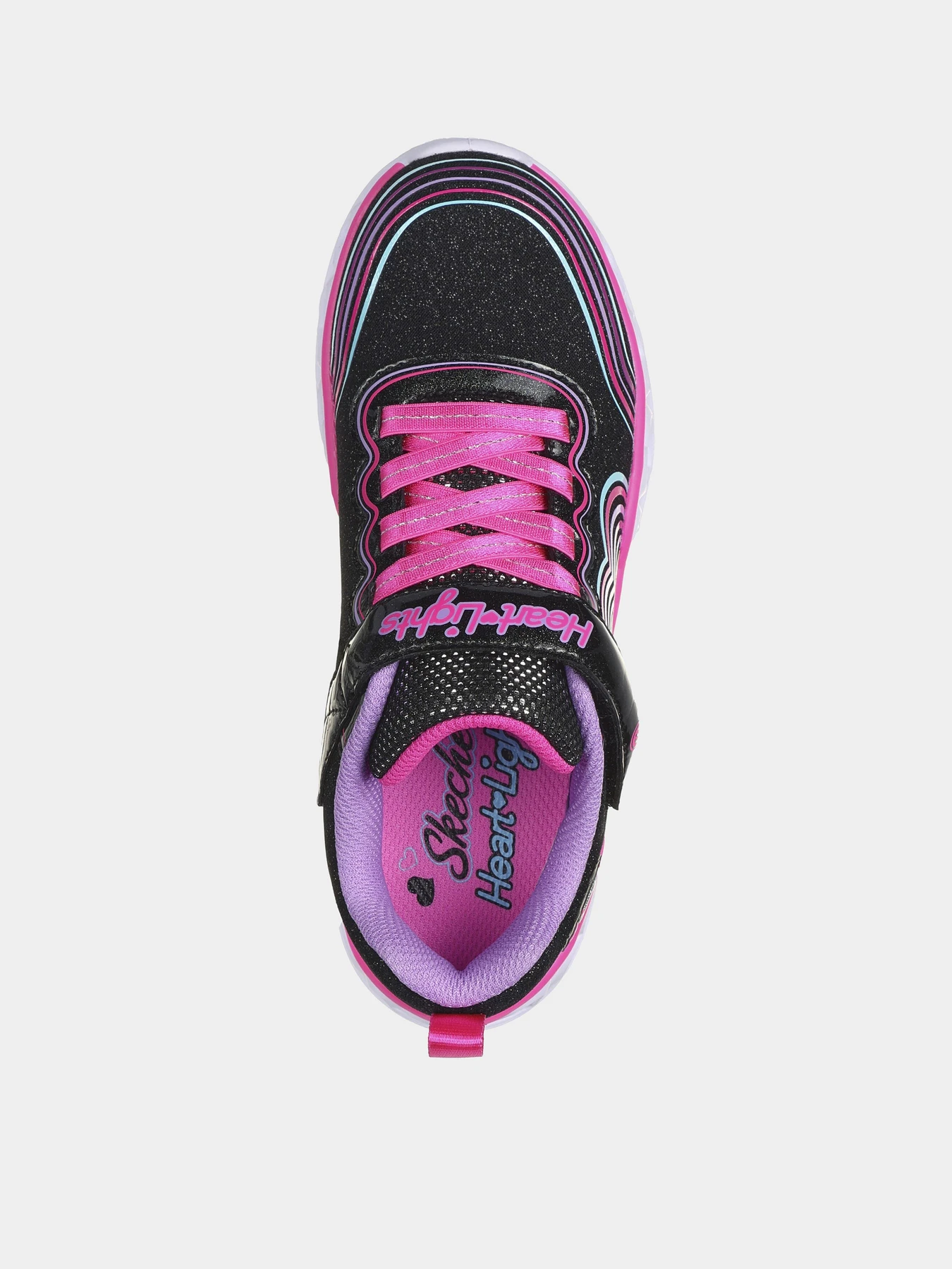 Кроссовки Skechers Heart Lights - Retro Hearts модель 302689L BKMT Кроссовки Skechers Heart Lights - Retro Hearts модель 302689L BKMT Фото