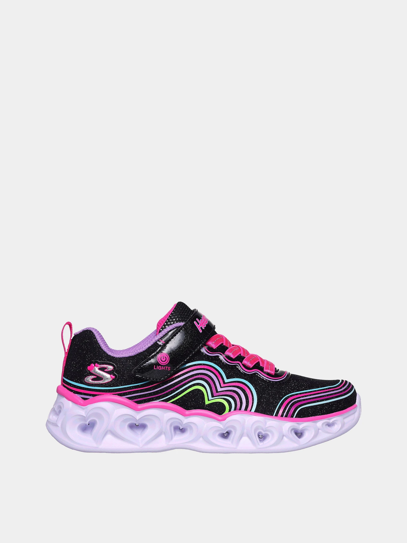 Кроссовки Skechers Heart Lights - Retro Hearts модель 302689L BKMT Кроссовки Skechers Heart Lights - Retro Hearts модель 302689L BKMT Фото