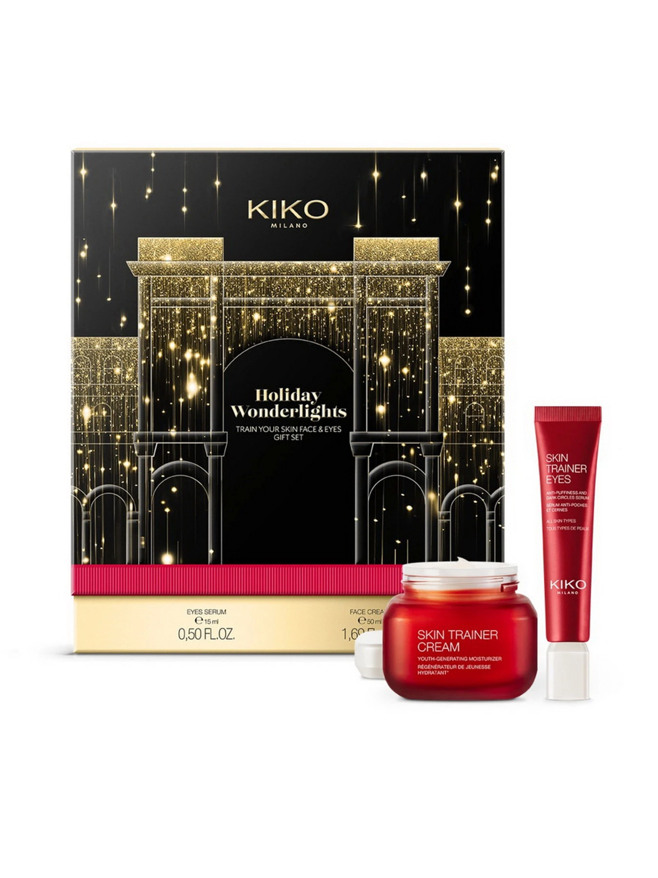 Набор для лица Holiday Wonderlights Train Your Skin Face & Eyes Gift Set KIKO MILANO модель KC000000989001B Фото