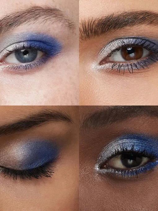 Тіні для повік KIKO MILANO Bright Duo Eyeshadow, відтінок 17 Silver/Eletric Blue фото 2
