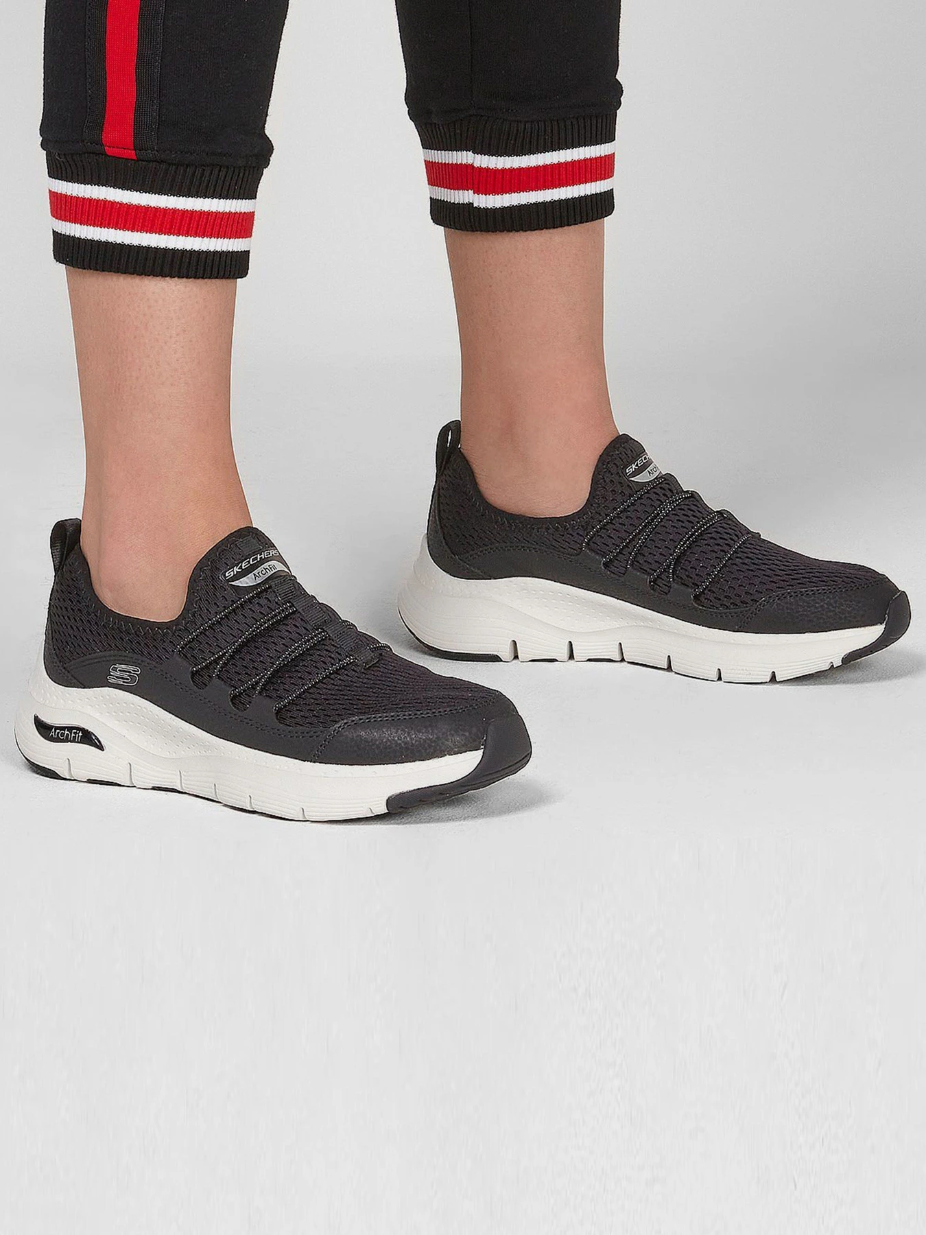 Слипоны и мокасины Skechers Arch Fit - Lucky Thoughts модель 149056 BKW Фото