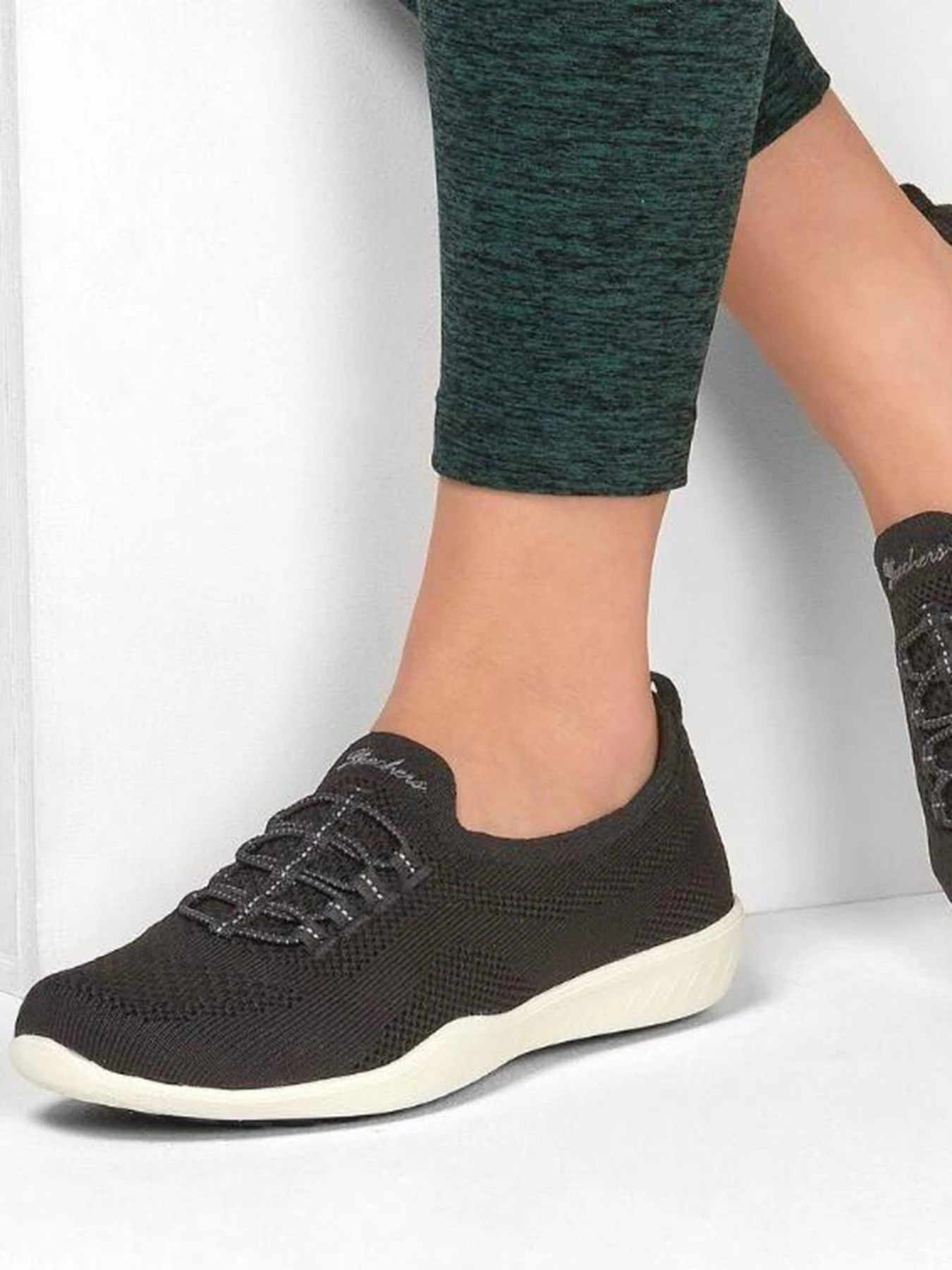 Кеди Skechers Newbury St - Every Angle модель 100033 BKW Фото