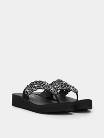 Шлёпанцы Skechers Skechers® Cali: Vinyasa - Pretty Thang модель 119146 BLK Фото